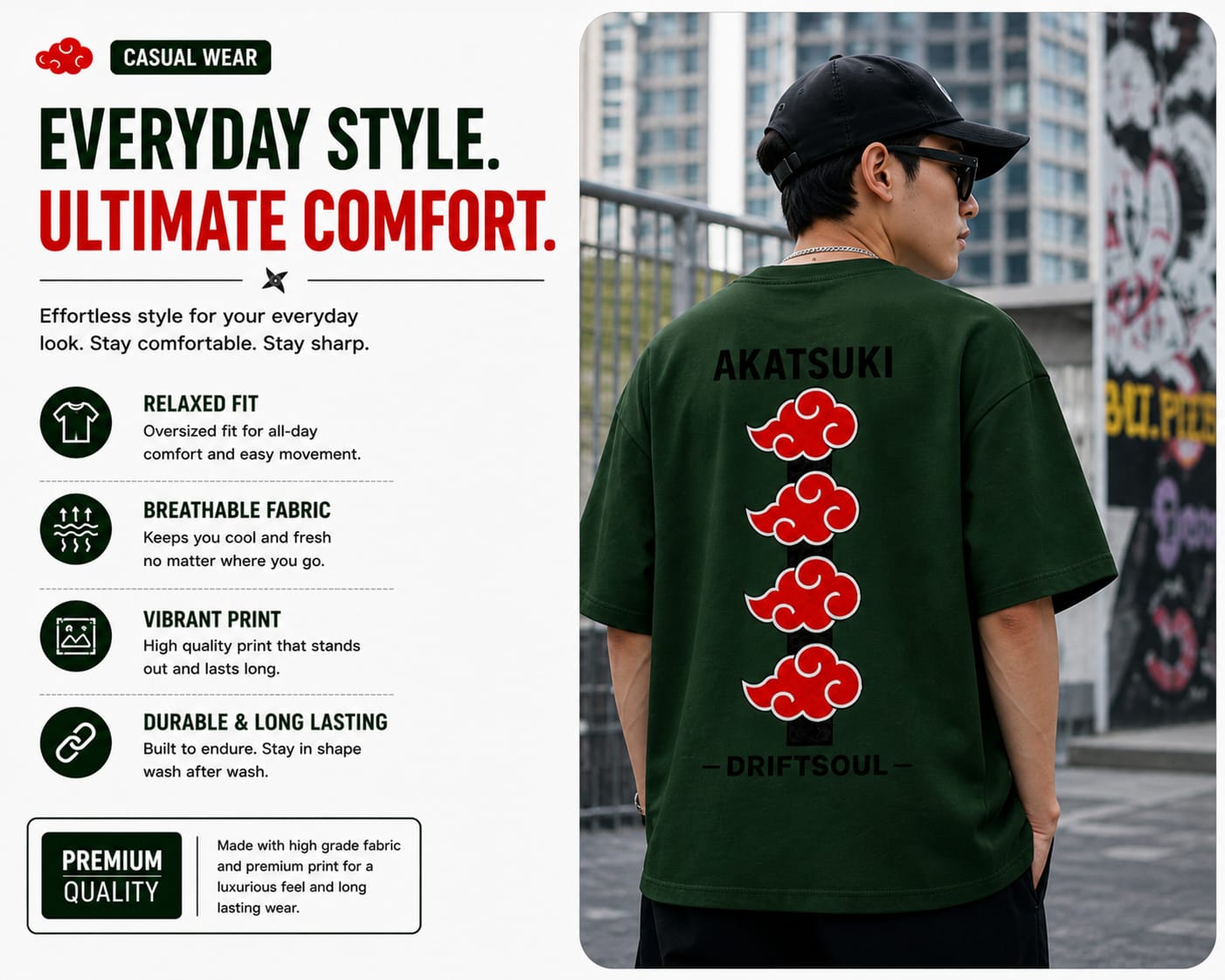 DRIFTSOUL Limitless Series Oversized Tee | 260 GSM Premium